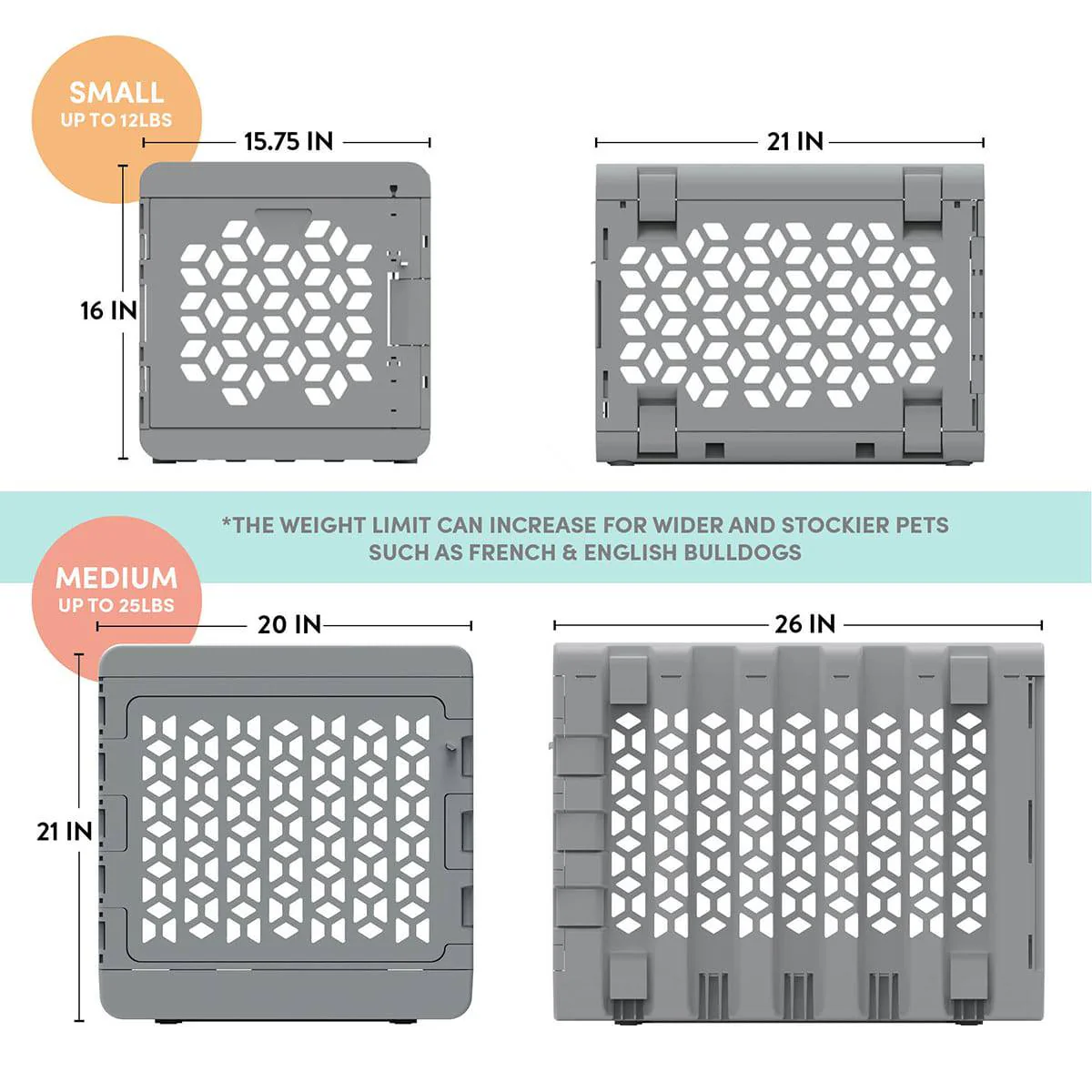 PAWD®  Modern Collapsible Dog Crate - Image 4